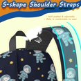 thumbnail image 5 of Astronaut Cat and Star Blue Pattern 17" Waterproof Oxford School Backpacks for Teens, S-Shape Padded Straps, for School, Travel, Hiking, Camping, 5 of 5