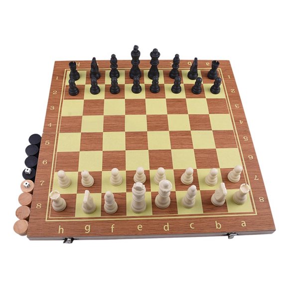 Shaoke Juego portátil plegable de madera 15 x 15