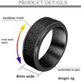 thumbnail image 4 of Sonducket Anillos giratorios de acero inoxidable para hombre, joyería de mano de descompresión, 6mm, antiestrés, a la moda, a prueba de óxido, Ropa, zapatos y accesorios Miscelánea talla 8 Sonducket AP003943-03, 4 of 6