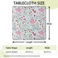 thumbnail image 2 of Pioneer Flower Floral Print Pattern Square Fitted Tablecloth with Elastic Edge,Square Table Cover,Washable Elastic Table Cover for Home Kitchen Party Decor 36"x36", 2 of 6