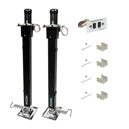 Reese 500708 Single Output Fifth Wheel RV Landing Gear w/ Assembled Motors