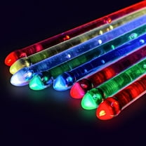 HAMPBACK LED Light Up Drumsticks, 13-Color Changing Glow Drum Sticks with Extra LED Bulbs, Durable Transparent Plastic, Perfect for Stage Performance, Parties, Electronic & Acoustic Drums