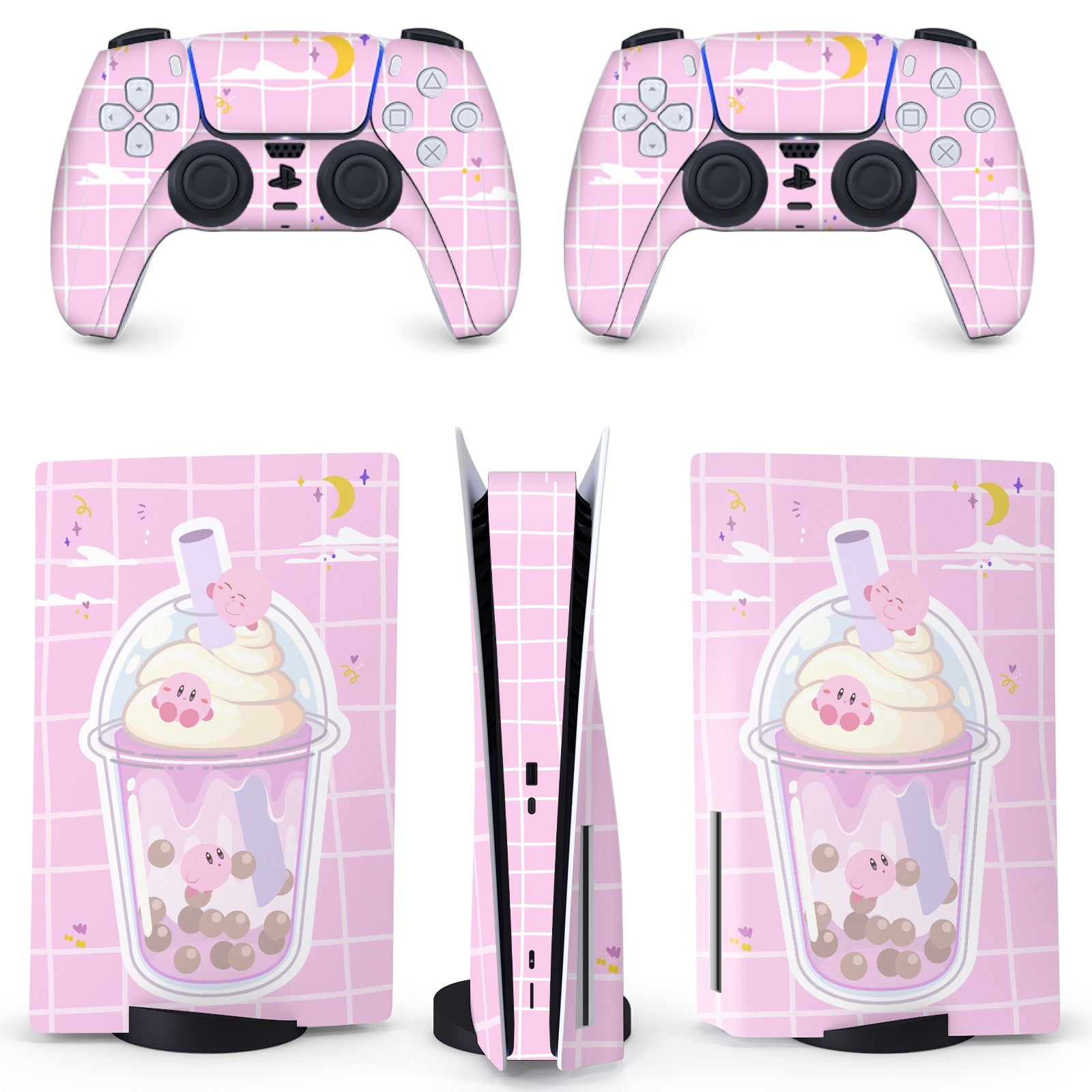 PS5 skin purple PlayStation 5 Skin kawaii sky star Console and Controller Vinyl Decal Sticker Full Coverage Decal Wrap Cover Sticker for ps5