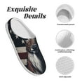 thumbnail image 5 of Lsque Vintage American Deer Pattern Womens Comfort Cotton on Scuff With Memory Foam and Anti-skid Sole Slipper-46/47, 5 of 7