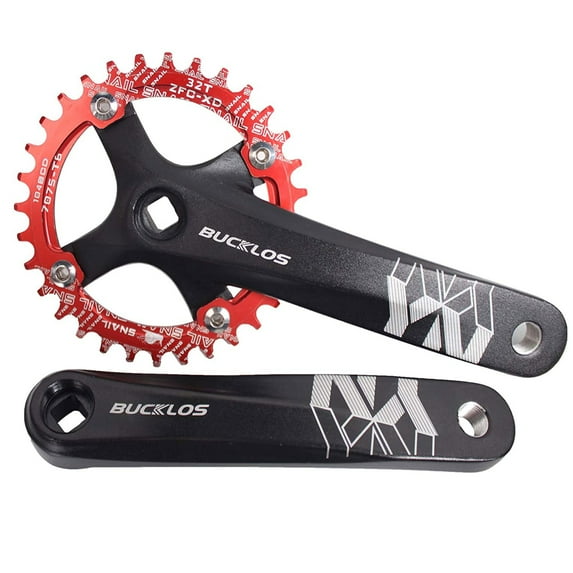 BUCKLOS MTB Mountain Bicycle 30/32/34/36/38/40/42T Tooth Chainring Narrow Wide Round/Oval Chainring and Crank