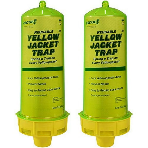 RESCUE! Reusable Yellowjacket Trap – Includes Attractant - 2 Traps