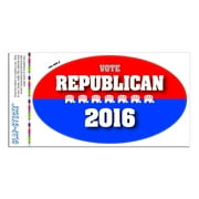 Vote Republican 2016 Election Campaign Elephant SLAP-STICKZ(TM) Euro Oval Premium Sticker