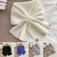 thumbnail image 2 of enjoywould Women Scarf Cross Knitted Button Decorative Elastic Washable Winter Scarf for Dating, 2 of 6