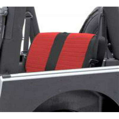 Smittybilt 2008-2012 Jeep  Wrangler JK 4 Door XRC Seat Cover Rear Black Sides  Red Center