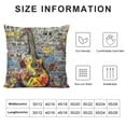 thumbnail image 5 of Orinice Music Notes Graphic Decorative Pillow Cover for Home Couch Living Room Bed Sofa 18x18in, 5 of 5