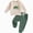 T266-Green, variant on NOLDARES Boy Clothes Boys Set Embroidery Casual Outfit For Babies Stylish Sweatshirt With Contrasting Sleeve Design(T266-Beige)