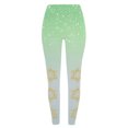 thumbnail image 3 of Gibobby Leggings Navideños Leggings de yoga ajustados con estampado navideño degradado para mujer(Verde,CH), 3 of 5