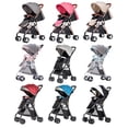 thumbnail image 4 of Cochecito de bebé plegable de alta vista en color rosa, con asiento reclinable multi-posición, ruedas amortiguadoras, capota extensible, freno de pie, arnés de seguridad de 5 puntos y plegado fácil, 4 of 6