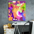 thumbnail image 5 of Epic Graffiti 'Cat With Abstract Background' by Holly McGee, Canvas Wall Art, 26"x30", 5 of 8
