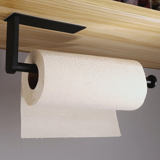 Soporte para Papel Higiénico Almacenamiento Montado en La Pared Ahorre Espacio para La Cocina Del Baño - NEGRO Sunnimix Soporte de papel higiénico