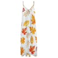 thumbnail image 4 of Autumn Harvest Maple Leaves Thanksgiving Fine Art Sleeveless Dress Summer Dress Woman 2025, 4 of 7