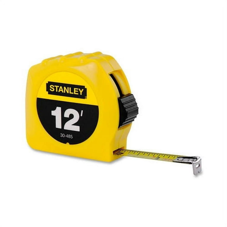 Stanley Tape Rule 12 ft Length 0.5 Width - 1/16 Graduations - Imperial  Measuring System - Plastic - 1 Each - Yellow