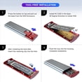 thumbnail image 5 of 2X M2 SSD Case M.2 una USB 3.1 Gen 2 10Gbps NVMe SSD Gabinete para NVMe PCIE M Key/(B+M) Key SSD Disco Duro, M2 SSD Case OTG, 5 of 5