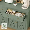 thumbnail image 5 of Homfa 55.1W'' 4-Doors 2-Drawers Farmhouse Storage Cabinet, Wood Sideboard with Adjustable Shelves for Kitchen Dining Room, Green, 5 of 7
