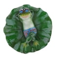 thumbnail image 4 of koolsoo Artificial Pond Lily Floating Decoration Plant with Cute Lying Frog Ornament, 4 of 9