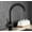 Black With Dot, variant on Wall Mounted Chrome/Black Kitchen Faucet Single Cold Wall Faucets 360 Degree Swivel Folding Water Tap Single Handle with Aerator Black