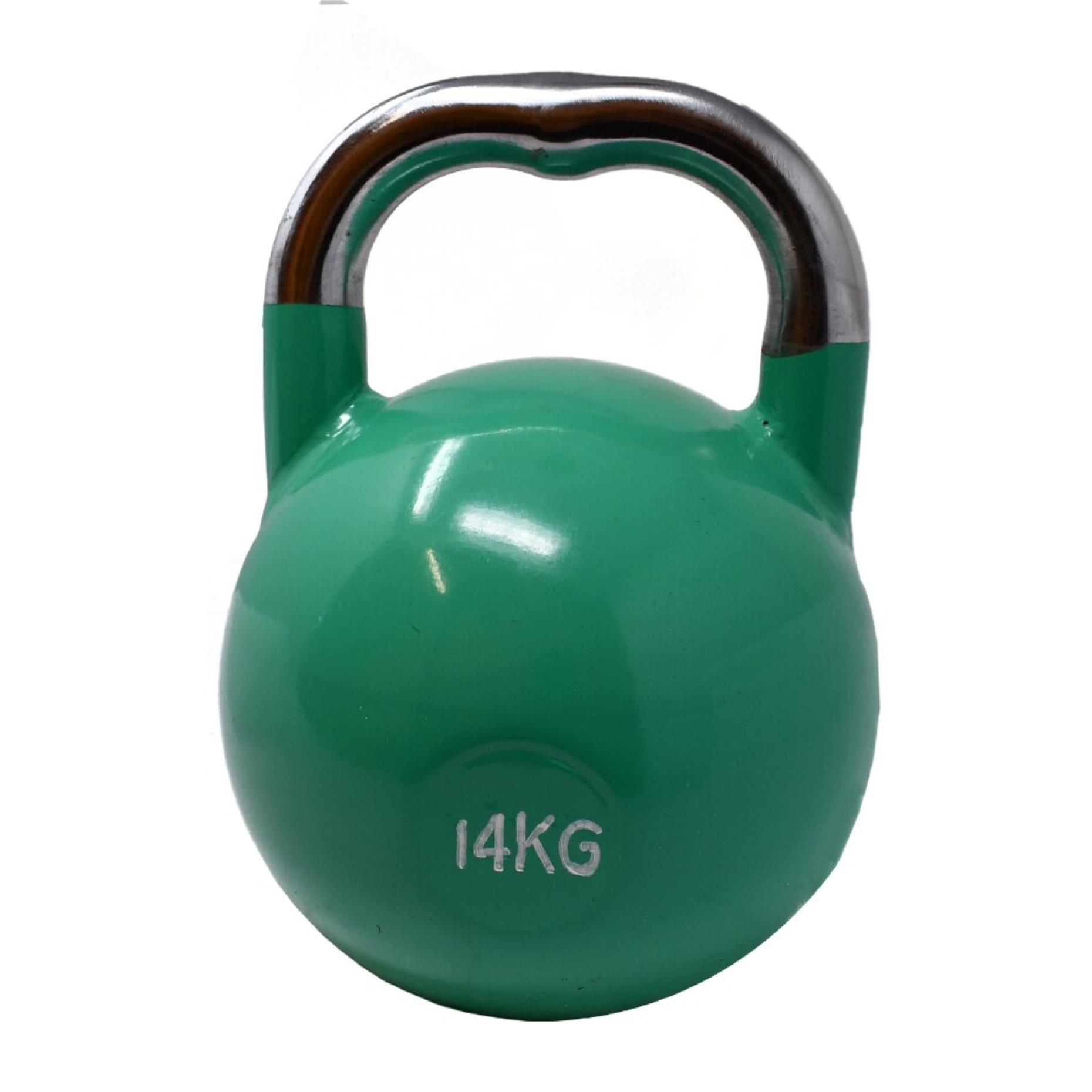 ALEKO KB14 Premium Coated Steel Kettlebell 31 lbs (14 kg) Green