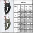 thumbnail image 2 of Men Comfy Workwear Cotton Linen Multi-pocket Casual Loose Baggy Long Cargo Pants, 2 of 2