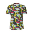 thumbnail image 5 of Wukai Green Mushroom Print Men's Short-Sleeved Mesh T-Shirt,Quick-Dry Short Sleeve Workout T-Shirt-X-Large, 5 of 8