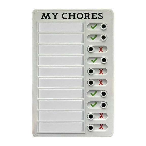 My Chores Portable Memo Board Reusable Rv Checklist Daily Affairs Checklist Board With Slider Detachable Form To Do List Notepad for Check Items and Form Good Habit