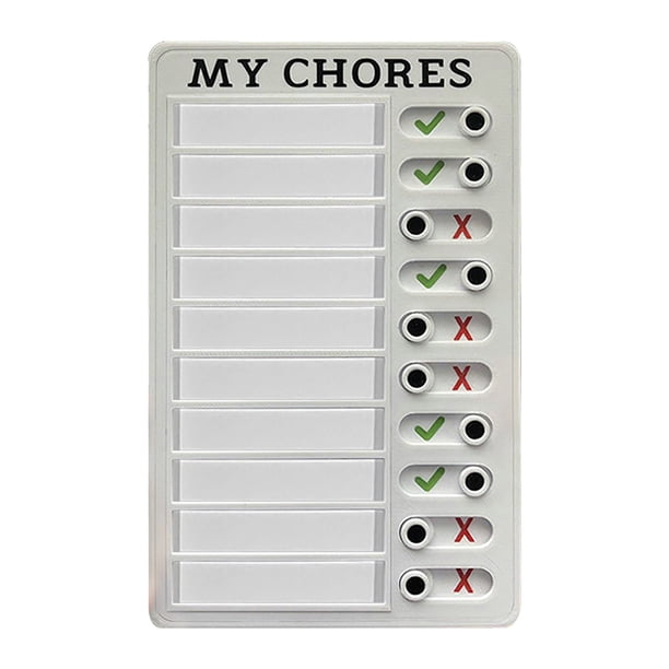 My Chores Pizarra Portátil Para Notas Lista De Tareas Reutilizable Para Autocaravanas Pizarra Para Tareas Diarias Con Deslizador Formulario Desmontable Lista De Tareas Pendientes Bloc De Notas Para