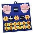 thumbnail image 3 of Tablero de fieltro para aprender a contar números de , juguete matemático con números de mano, juguete matemático para jardín de infantes, juego d , Azul, 3 of 8