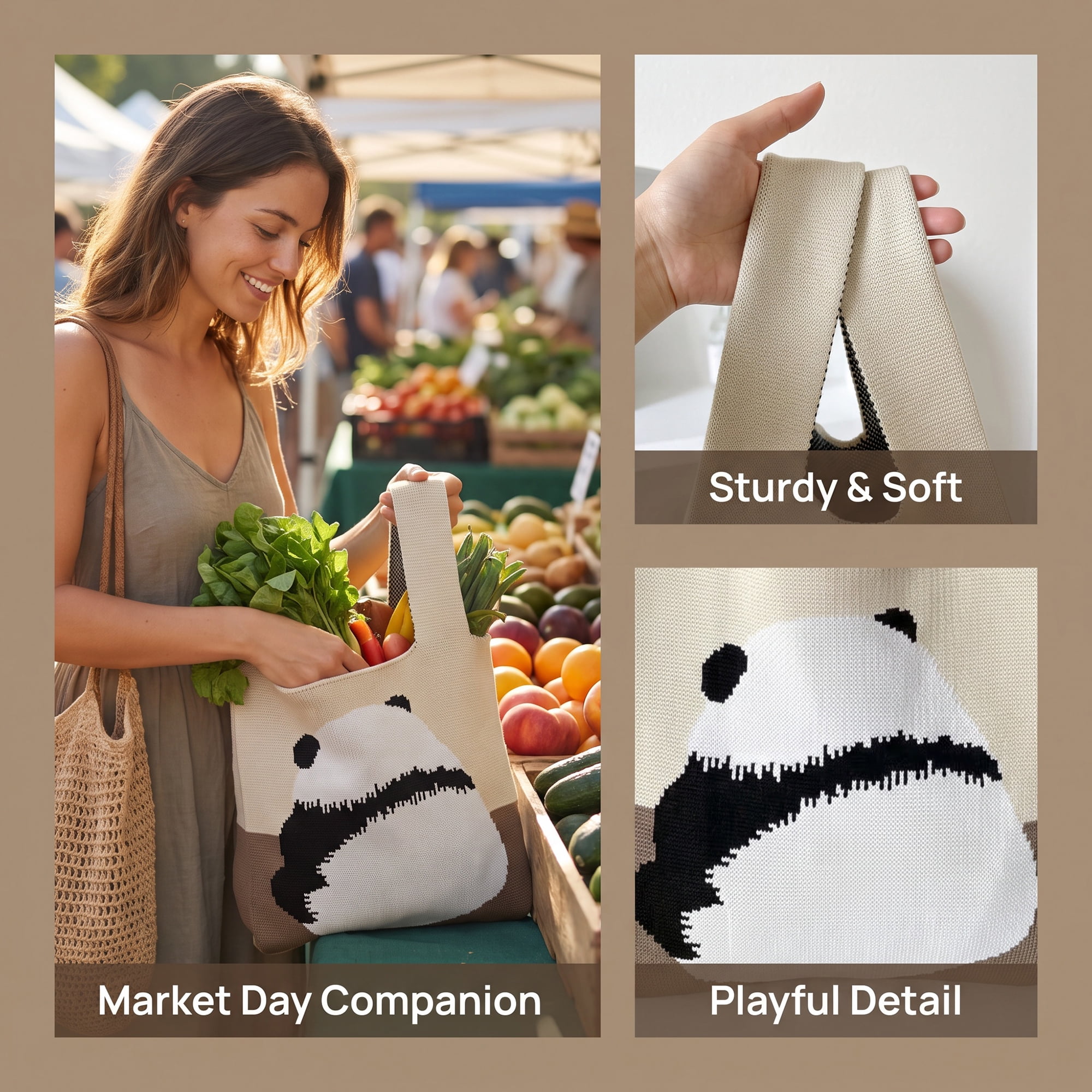 Unique Bargains Cute Cartoon Gift Bags with Handles for Parties 7.5" x 13.4" White