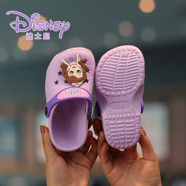 Disney baby Mickey mouse zapatillas verano niños antideslizante lindo hogar niños agujero zapatos bebé niño niñas sandalias y slippers140-Insole 13,5 CM Gao Jinjia LED