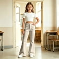 thumbnail image 7 of Glisme Girls Slim Fit Casual Pants with Pockets Solid Color Casual Trousers for Girls Everyday Comfort and Playwear, 7 of 7