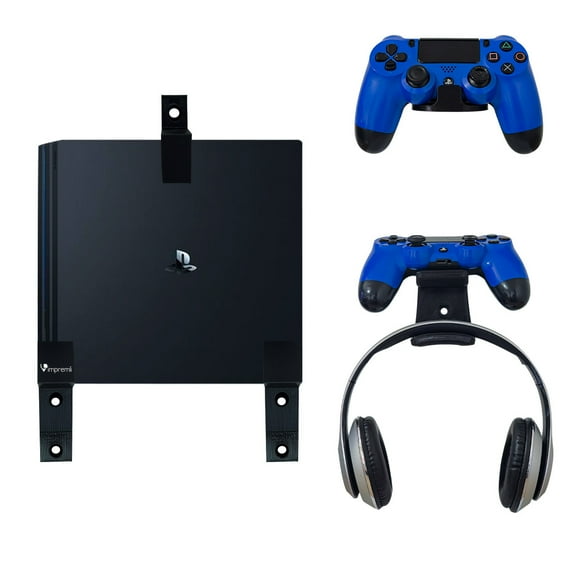 Base Soporte Consola Ps4 Pro + 2 Base Control Y 1 Audífonos Impremli