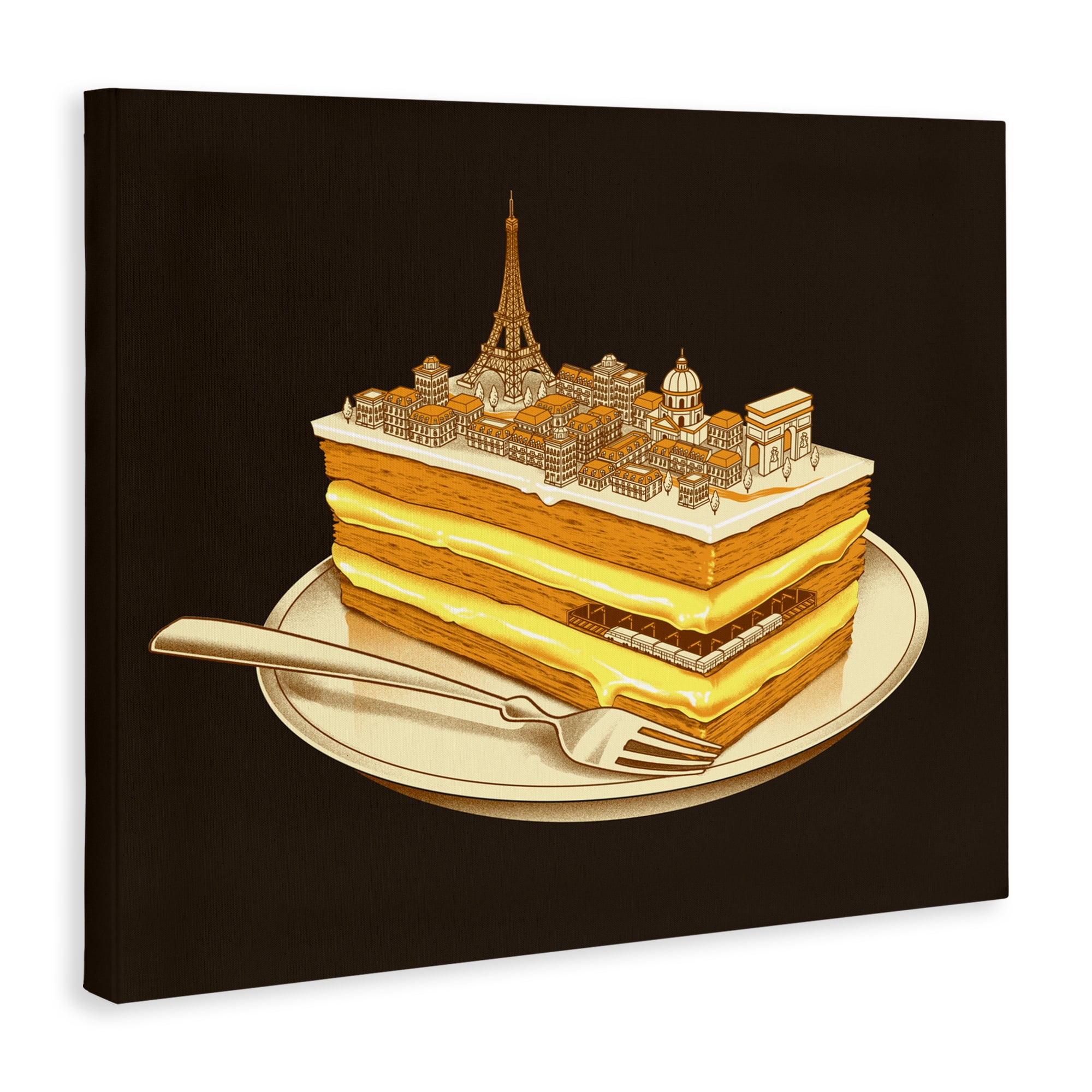 Stupell Industries Hungry For Travels Paris Canvas Wall Art, design by Tobe Fonseca