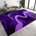 thumbnail image 1 of Nordic Light Luxury Black Purple Area Rugs, Abstract Smoke Indoor Non-Slip Kids Rugs, Machine Washable Breathable Durable Carpet for Teen Room Home Decor 5x7ft, 1 of 7