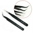 thumbnail image 3 of Jiaroswwei 2Pcs Straight Curved Tweezers for Nail Art Eyelash Extension Nipper Picking Tool, 3 of 5