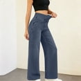 thumbnail image 2 of POROPL Wide Leg Jeans for Women,Stretchy Denim Baggy Jeans High Waisted Pants, 2 of 8