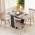 thumbnail image 5 of Costway Folding Dining Table with Lockable Wheels, 2 Drawers & 2 Cabinets for Small Spaces Black + Gray, 5 of 11