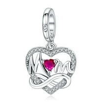 ROSIANNA 925 Sterling Silver Charm for Bracelets Mom Infinity Love Dangle Charms Women Girl Bracelet Charm Gifts