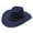 Navy, variant on Men's Cowboy Hats Leather Hat for Men Black Hats Wide Brim Western Cowboy Cowgirl Hats One Size