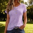 thumbnail image 2 of RXMEKW Short Sleeve Base Layer Top for Women with Mesh Fabric, Ribbed Knit, V-Neck and Half-Button Placket in Multi-Color for Casual and Layered Outfits, 2 of 7
