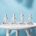 thumbnail image 3 of Visland Beautiful Yoga Angel Shape Statue Decor Elegant Realistic Resin Statue Model for Home, 3 of 8