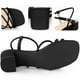 thumbnail image 3 of Open Toe Slingback Chunky Heel Sandals for Women Black US 6/UK 4/EU 36, 3 of 6