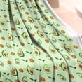 thumbnail image 3 of Soft Avocado Blanket for Kids Couch Room Kawaii Flannel Throw Blanket Decor for Girls, 3 of 4