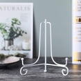 thumbnail image 2 of Plate Stands for Display 6 Inch - Adjustable White Metal Holder for Decorative Plates, Picture Frames, Tablets, Vinyl Records - Easel Stand with Foldable Design - 2 Pack, 2 of 7