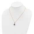 thumbnail image 2 of Sterling Silver Cheryl M Gold-plated Teardrop Brown & Clear CZ Necklace, 2 of 2