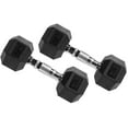 thumbnail image 4 of Fitvids Rubber Encased Hex Dumbbell, 15LB, Pair, 4 of 4