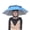 Blue, variant on Worallymy Fishing Umbrella Hat Hiking Beach Camping Headwear Cap Foldable Sunscreen Shade Head Umbrella